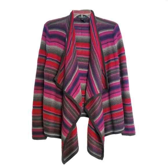 Lauren Ralph Lauren Cotton Linen Blend Open Front Waterfall Cardigan - Picture 1 of 4